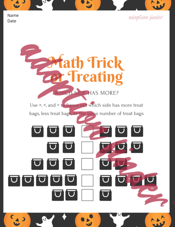 Halloween E-Learning Math Worksheets